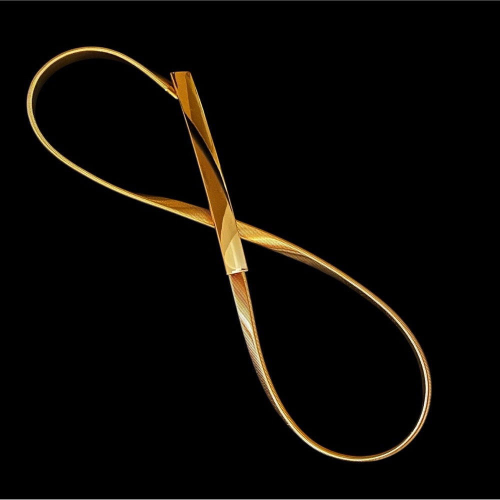 Women’s Stretch Metallic Gold Belt